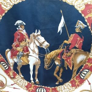 Square scarf 34 .5 inch 87.5 CM Horseback Soldiers